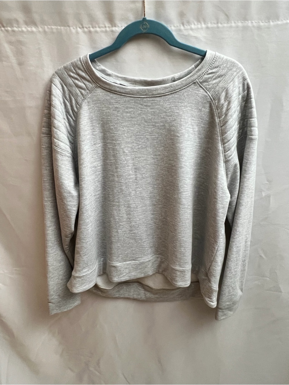 32 Degrees Heat Womens XXL Gray Pullover Sweatshirt Ruched Shoulder Activewear